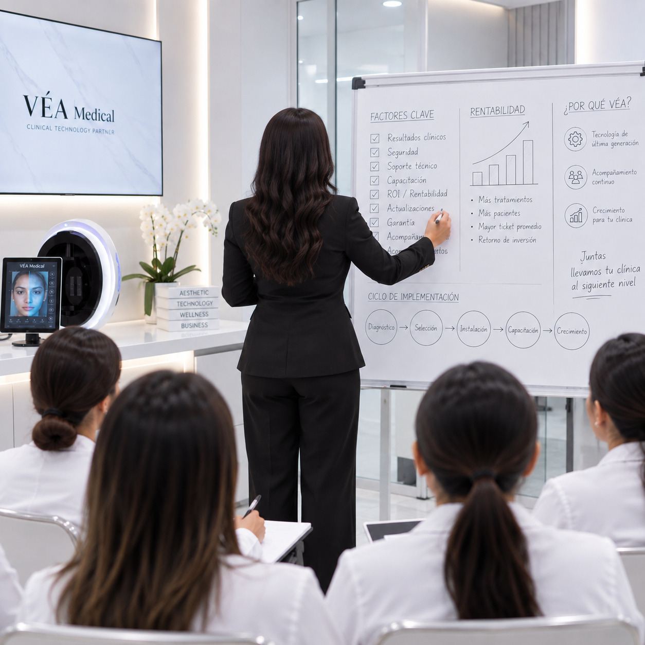 Formación sobre tecnología clínica y rentabilidad en VÉA Academy